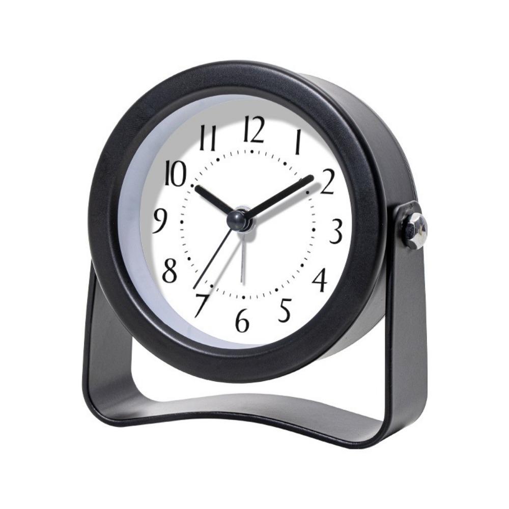 Creative Silent Mechanism Alarm Clock Rotating Bracket Loud Sound Desktop Clock with Night Light Electronic Clock Bedside Use