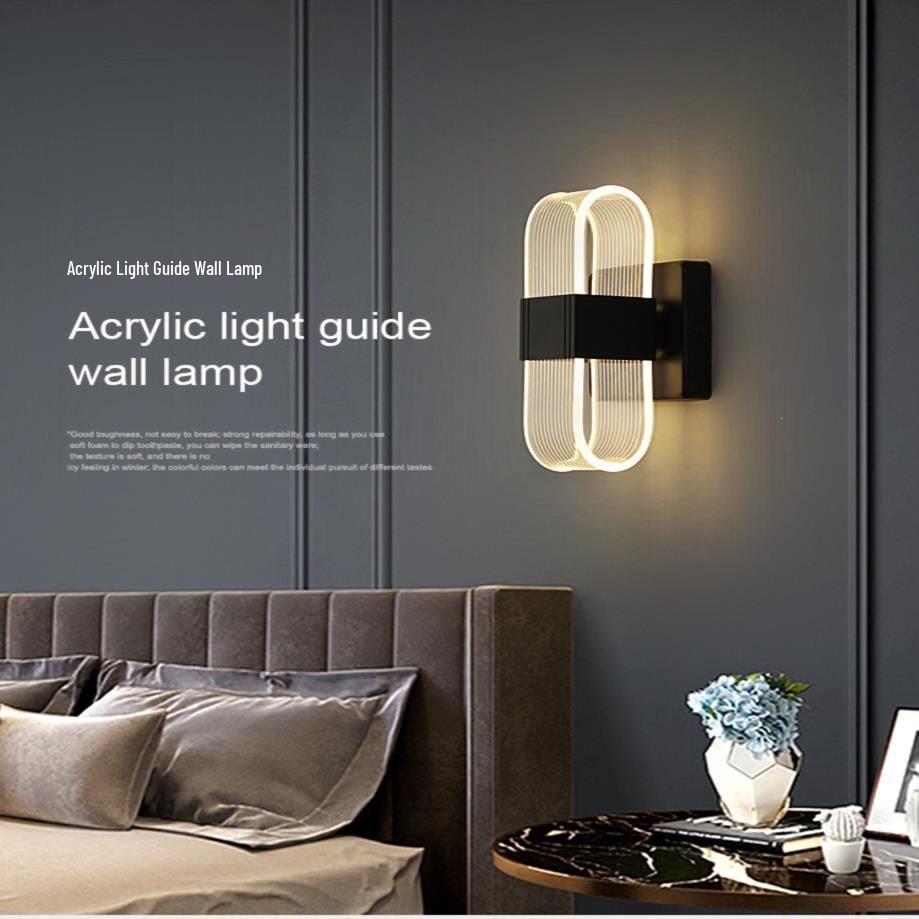 Nordic LED Acrylic Bedside Lamp for Bedroom, Living Room, or Hallway - Slim Waist Design