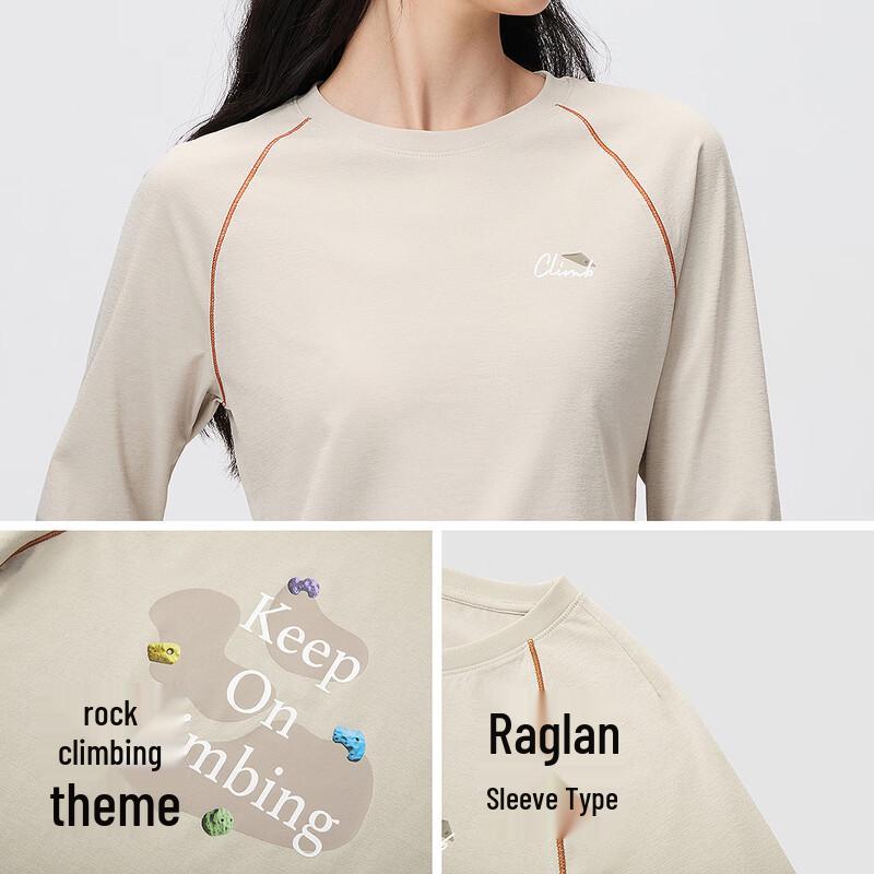Semir Women's Slim Fit Quick-Dry Printed Raglan Long Sleeve Tee