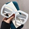 Thick Large Frame Presbyopia Glasses Men's and Women's Stylish Square-Frame Blue Light-Blocking Glasses with Plus Diopters