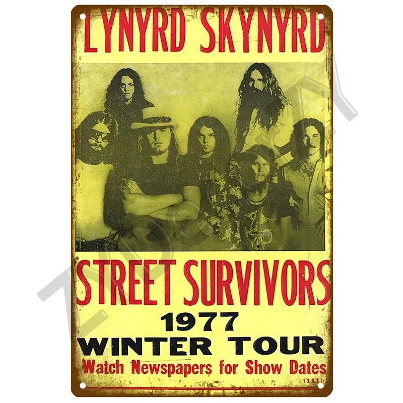 Rock and Roll Metal Sign Band Tin Sign Decorative Plates Vintage Poster Stickers Man Cave Music Home Bar Wall Decor Plaque Art