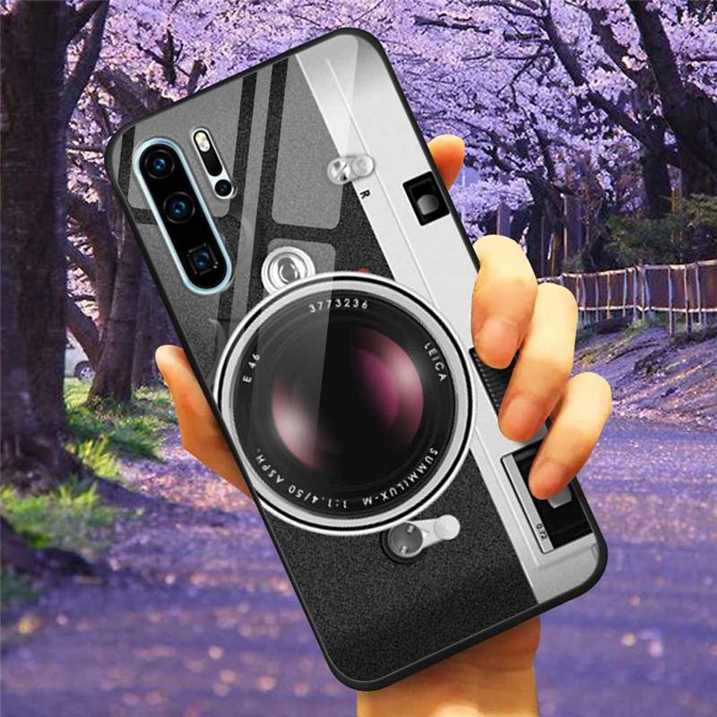 Phone Cover For Huawei P30 Pro Lite Case Tempered Glass Space Wolf Lion Funda for HUAWEI P30 Lite Luxury Cases P30Pro P 30 Cat