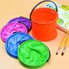 2Pcs Children's Outdoor Beach Toy Bucket Portable Folding Retractable Bucket Beach Playing Water Digging Sand Fishing Tool