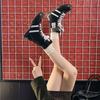 2025 winter new women's shoes rubber sole fashion sports Martin boots round head muffin sole short tube lace-up boots