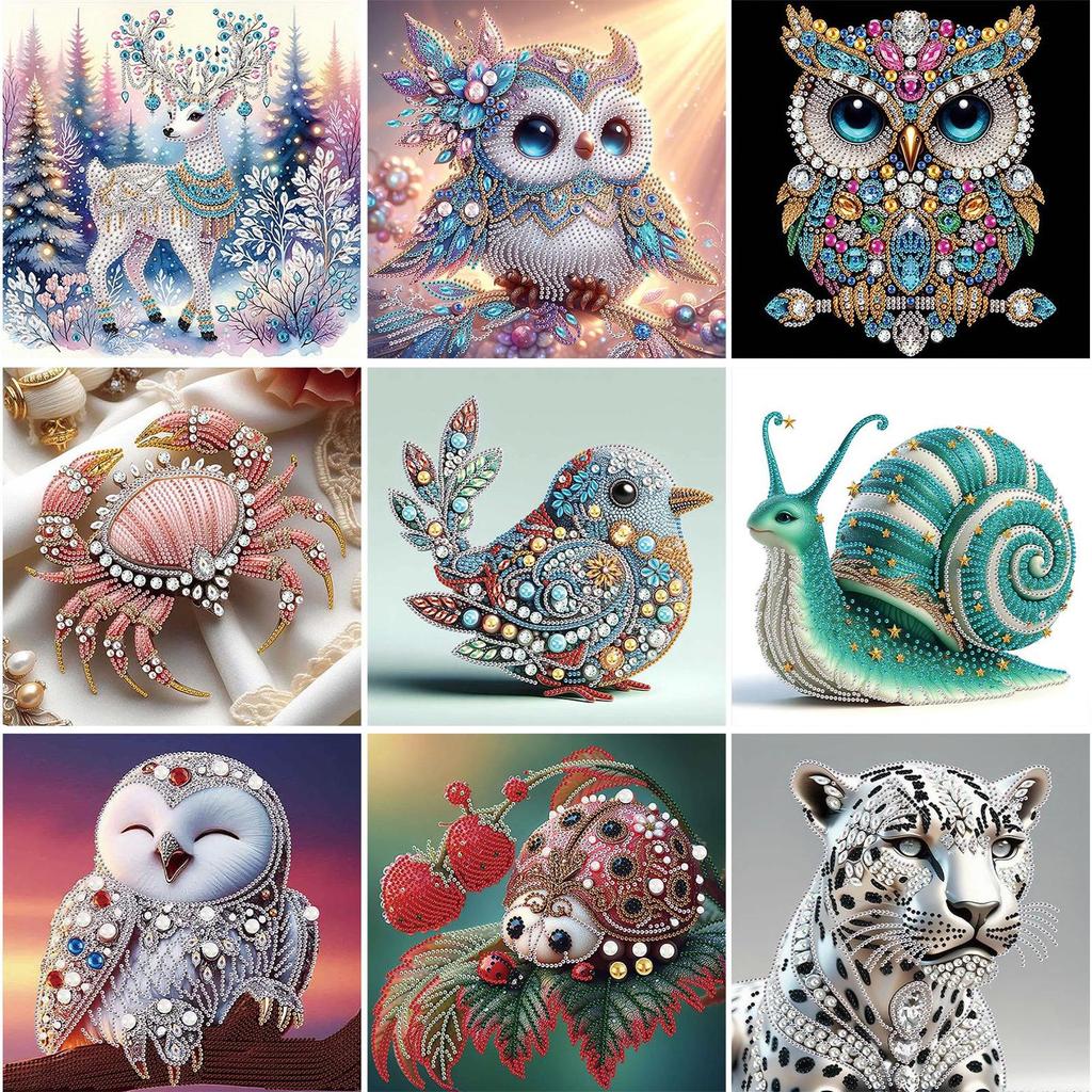 Animal 5D DIY Diamond Art Painting Kits for Gift Home Wall Decor Diamond Art Kits Crystal Rhinestones Diamond Painting 30x30cm