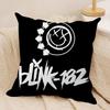 Famous Punk Band B-Blink-182 Cushion Cover Short Plush Double-Sided Print Square Throw Pillow Covers Sofa Home Cushion Decor
