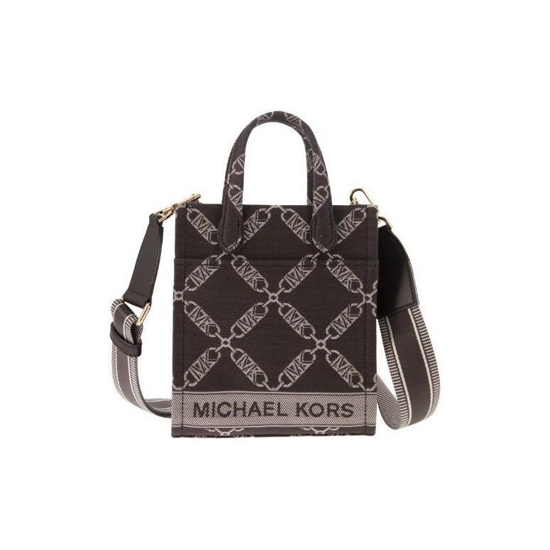 New MICHAEL KORS Cotton Crossbody One Shoulder Handbag Mini Women's Brown 32F3G3GC0J-240