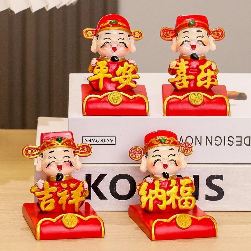 Chinese God Chinese Wealth God Ornament Mobile Phone Stand Spring Festival