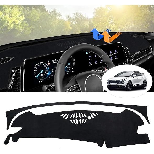 Autorder Dashboard Cover Mat for 2019-2023 2024 Kia Forte Accessories Dash Cover Flannel Dash Mat Sunshade Glare UV Rays Protector