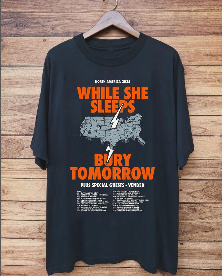 While She Sleeps Bury Tomorrow North America Tour T Shirt Full Size S-5XL TT623 Unisex T-Shirt M
