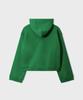 Diploma Embroidered Half Crop Hoodie - Green