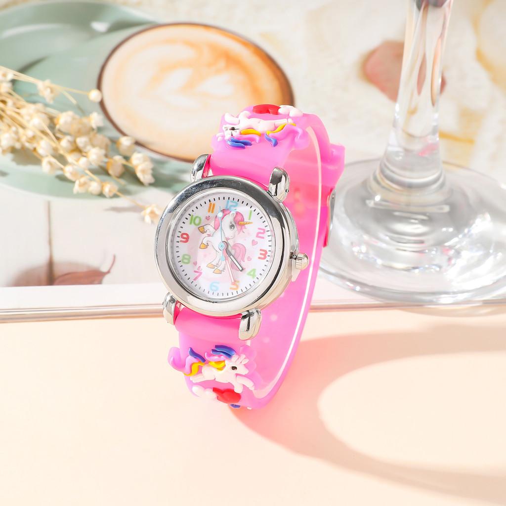 Wasserdichte Cartoon-Quarz-Kinderuhr mit PVC-Armband für Spiel und Schulgebrauch