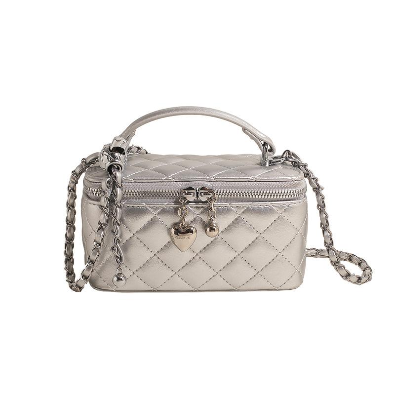 2025 New Korean Hot-selling High-end Xiaoxiangfeng Portable Box Bag Commuter Versatile Fashion Chain Messenger Bag