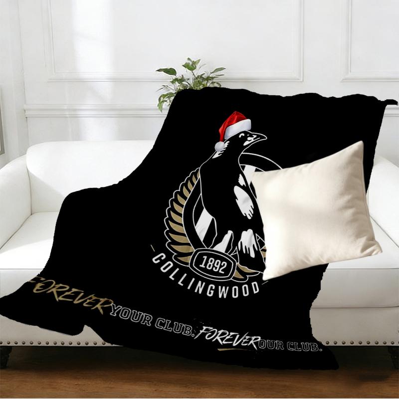 Football Club Print Blanket - Soft & Comfortable, for Bedroom, Travel, Sofa, Home Decoration - Birthday Christmas Gift for Friend
