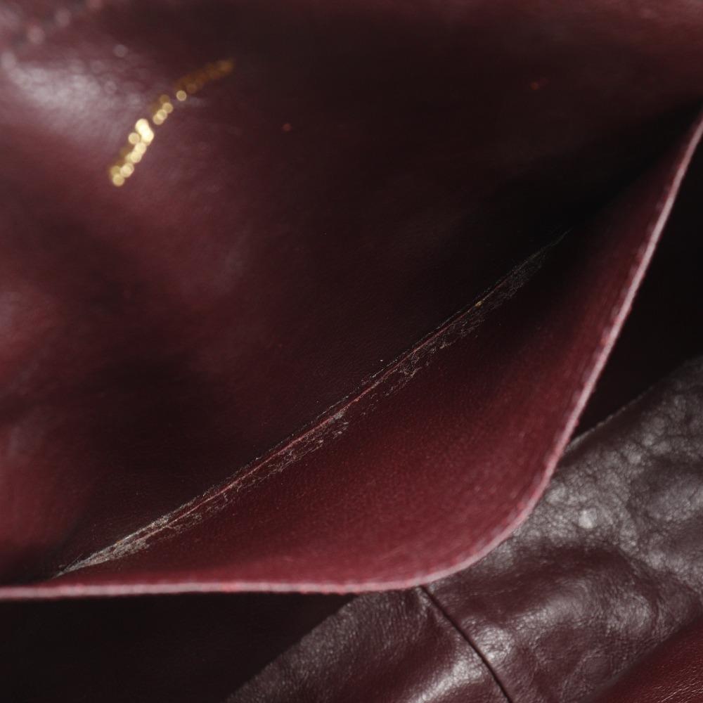 CHANEL Matelasse Shoulder Bag COCO Mark Fringe vintage Red lambskin Women Used