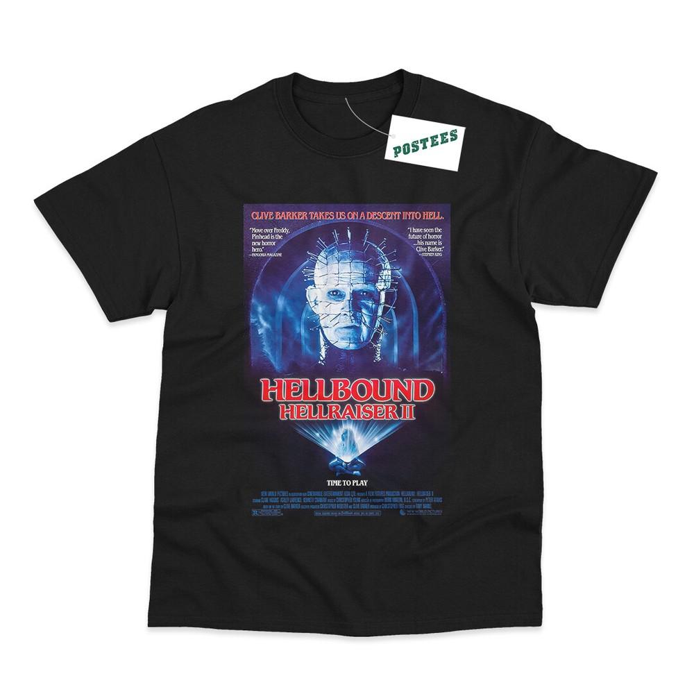 

Retro Movie Poster Inspired By Hellraiser Hellbound DTG Printed T-Shirt 4XL