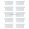 Y3NA Plastic Base Plate Set of 10 White Vertical Blind Bottom Weight Slats Accessory for Home Bedroom Office Portable Vertical