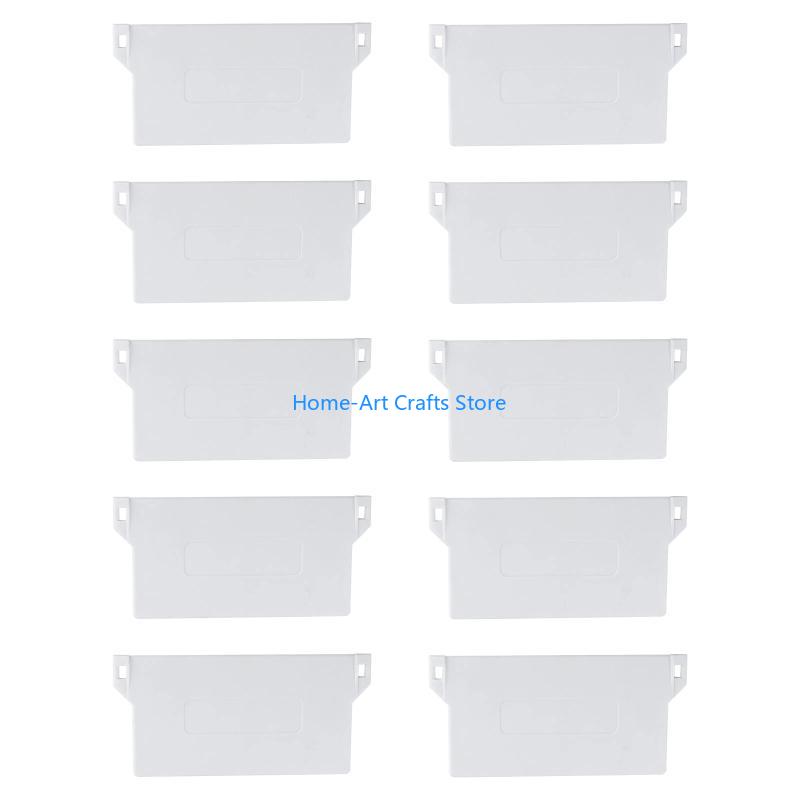 Y3NA Plastic Base Plate Set of 10 White Vertical Blind Bottom Weight Slats Accessory for Home Bedroom Office Portable Vertical