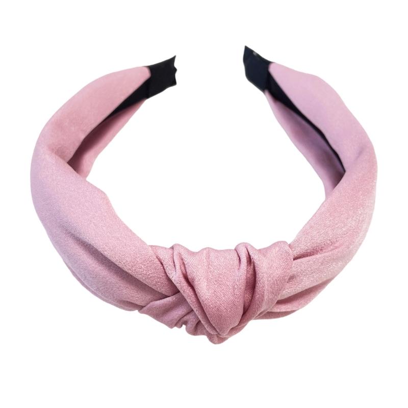 

Fabric Knot Design Headbands Pink Printed Hair Accessory For Women Girls Comfortable Styling рожевий