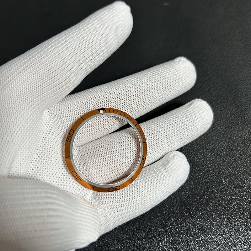 

Для Omega Seamaster 600 Алюминиевое кольцо Старая модель Алюминиевое кольцо Внешнее кольцо Часовой безель Светящаяся метка Шкала 38 мм 41 мм 38-30.7mm оранжевый