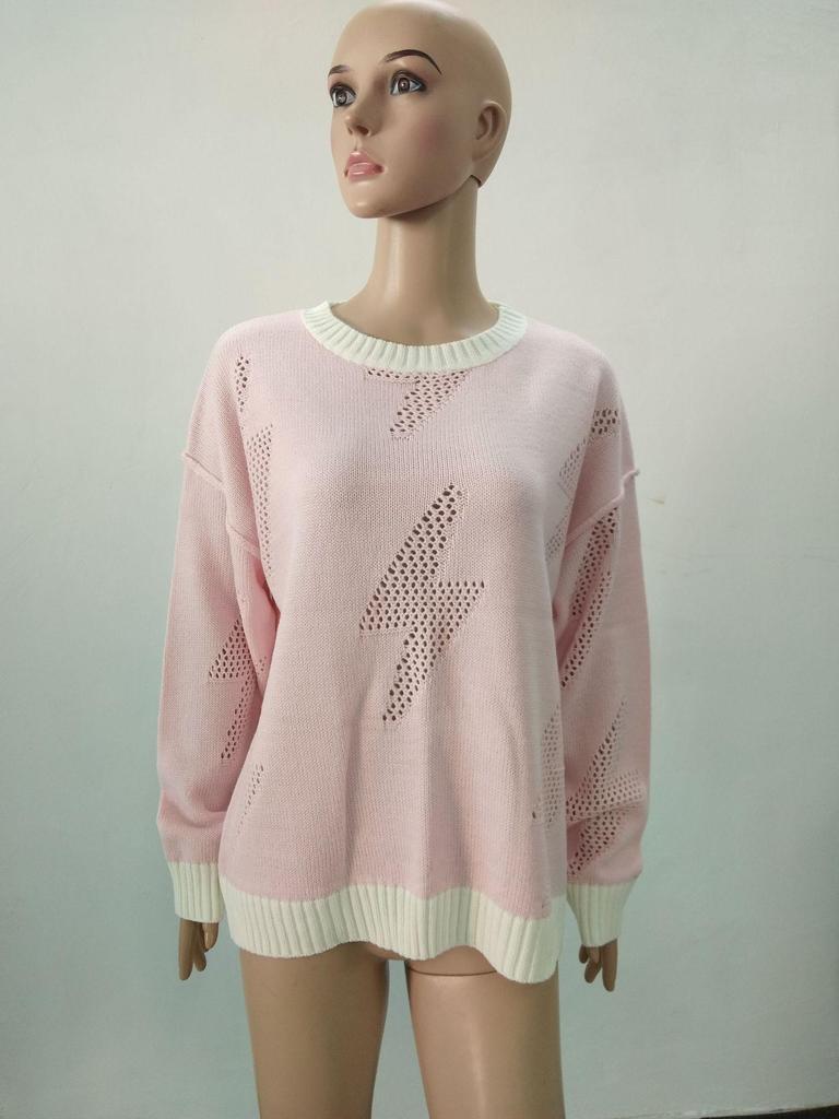 Women's Fashion Mesh Lightning Hollow Out Top