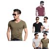 Mens Summer Casual Fashion V-neck T-shirt In Premium Quality Solid Colors