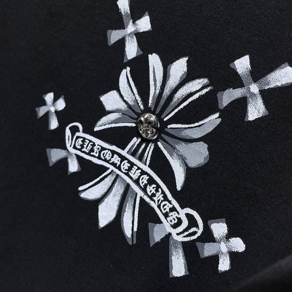 8931 CHROME HEARTS 2026 Summer New High Quality Cotton Round Neck Loose Large Size Men's and Women's T-shirt Couple T-shirt