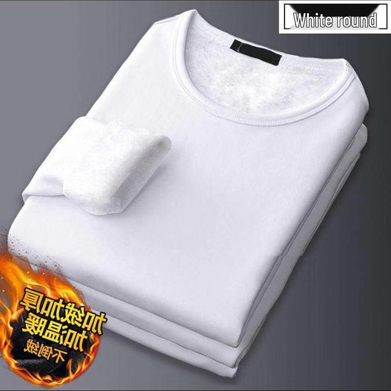 Men's Slim-Fit Self-Heating Velvet Lined Long Sleeve Base Layer Top