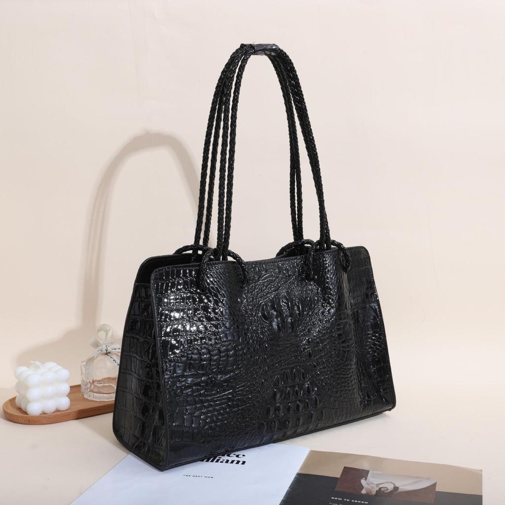 Alligator Leather Women's Large Capacity Luxury Handbag Shoulder Bag 2025 Trend