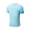 Li-Ning Badminton Series Color Block V-Neck Pullover Breathable Short Sleeve Badminton Shirt Unisex tops Light-Blue Blue AAYU227-6
