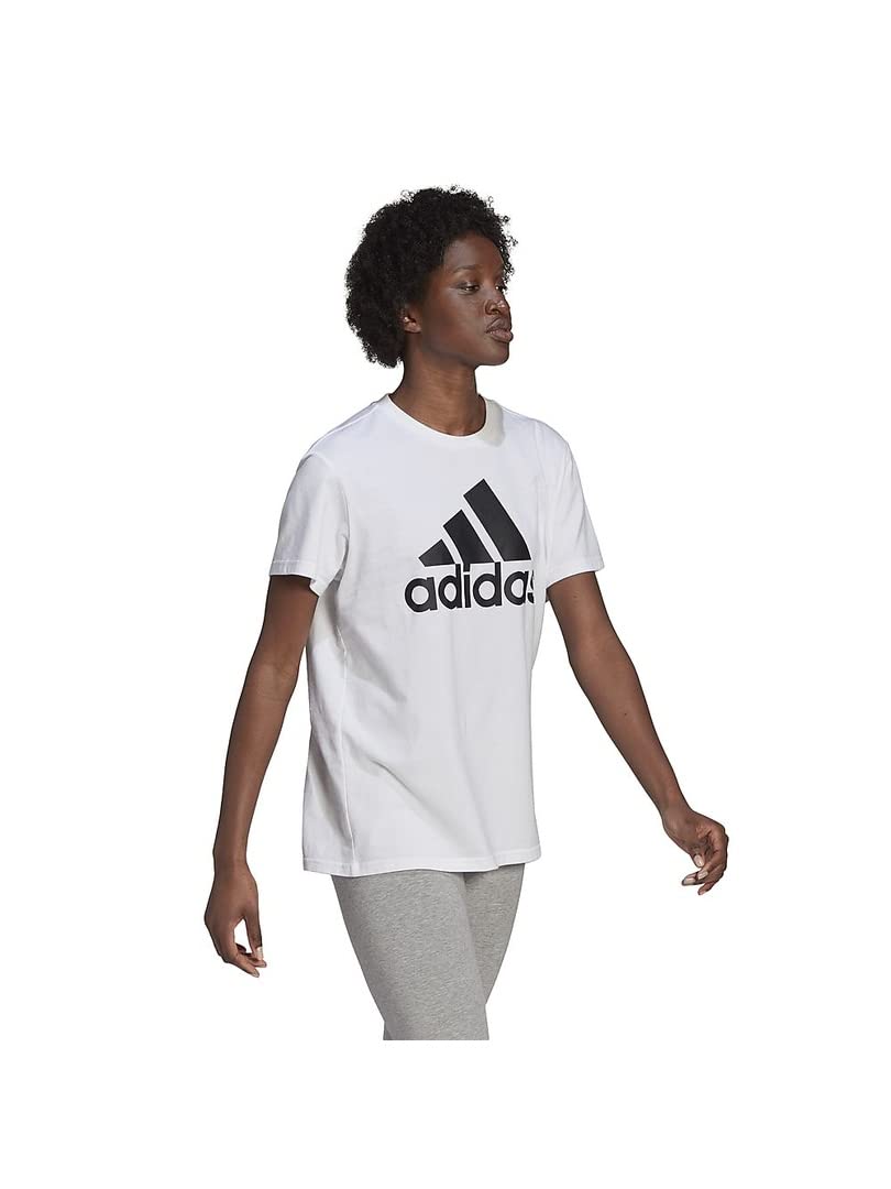 

Adidas Футболка с коротким рукавом Essentials Logo 28868, японский размер L, женская, белая/черная (ГЛ0779)