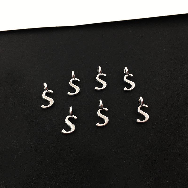 26 Alphabet Alloy Pendants for DIY Bracelets, Necklaces, Earrings & Charms