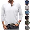 Autumn Men's Outdoor Casual Light Luxury Simple Commuter Henry Shirt Long Sleeve Bottom Shirt Men's