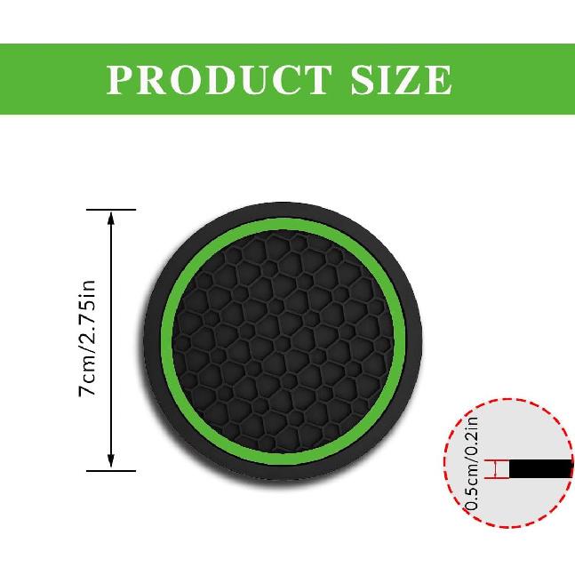 4PCS Car Cup Holder Coasters, Dustproof Automotive Interior Accessories Mat,2.75 Inch Non-Slip Ert Water Bottle Holder Pads, Universal For Vehicles,