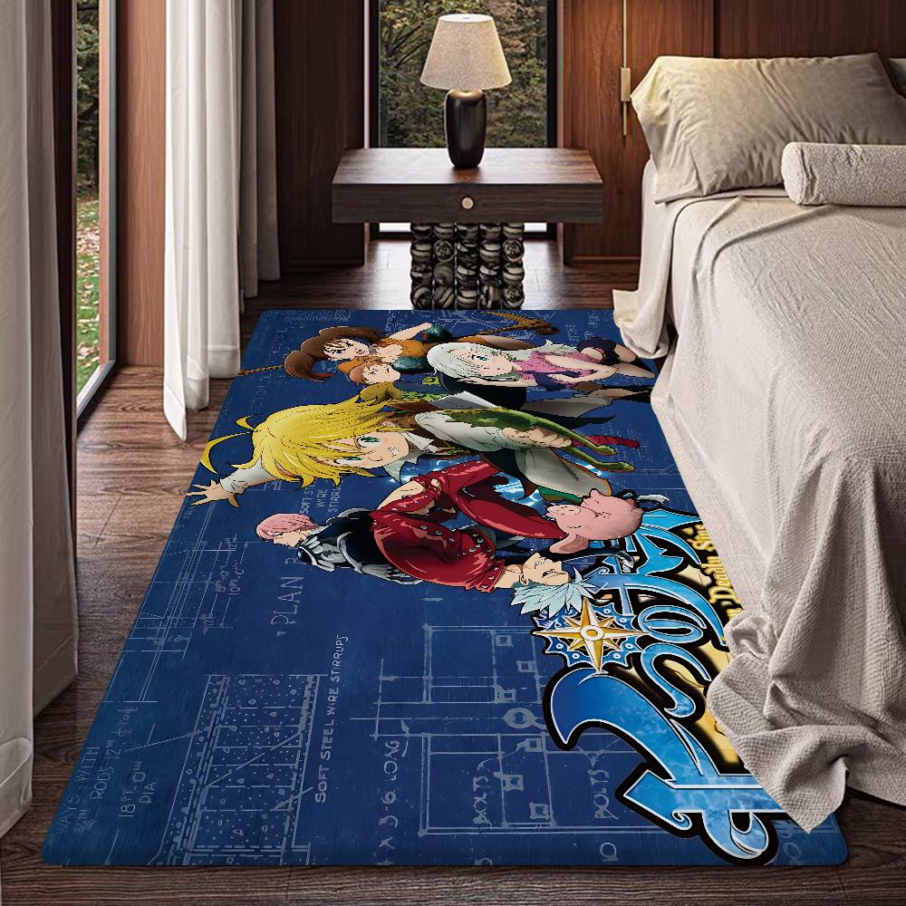 THE Seven Deadly Sins Anime Floor Mat INS Style Soft Bedroom Floor House Laundry Room Mat Anti-skid Bedside Area Rugs