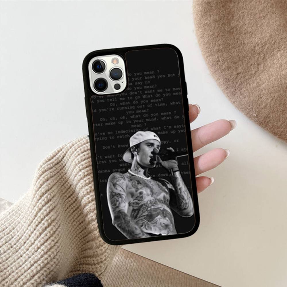 Singer Justin B-Bieber Phone Case For IPhone 16 Pro Max 15 14 Plus 14 13 12 11 17 PC+TPU Cases Back Cover
