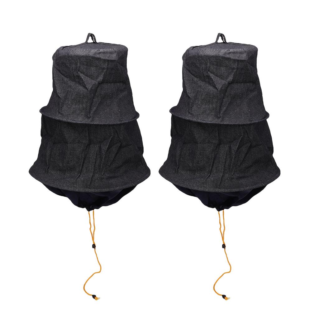 2PCS Bee Swarm Cage Denim Bee Swarming Catcher Beekeeping Supplies for Outdoor Beekeeper Tool Black