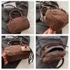 Women's Deerskin Suede Handbag - Vintage Bowling Crossbody Bag 2025 Trend
