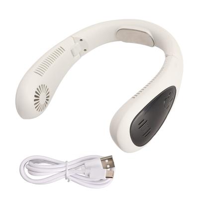 Kanatsız Boyun Fanı USB Şarj Edilebilir 360 Derece Hava Çıkışı 3 Ayarlanabilir Seviye LED Ekran Giyilebilir