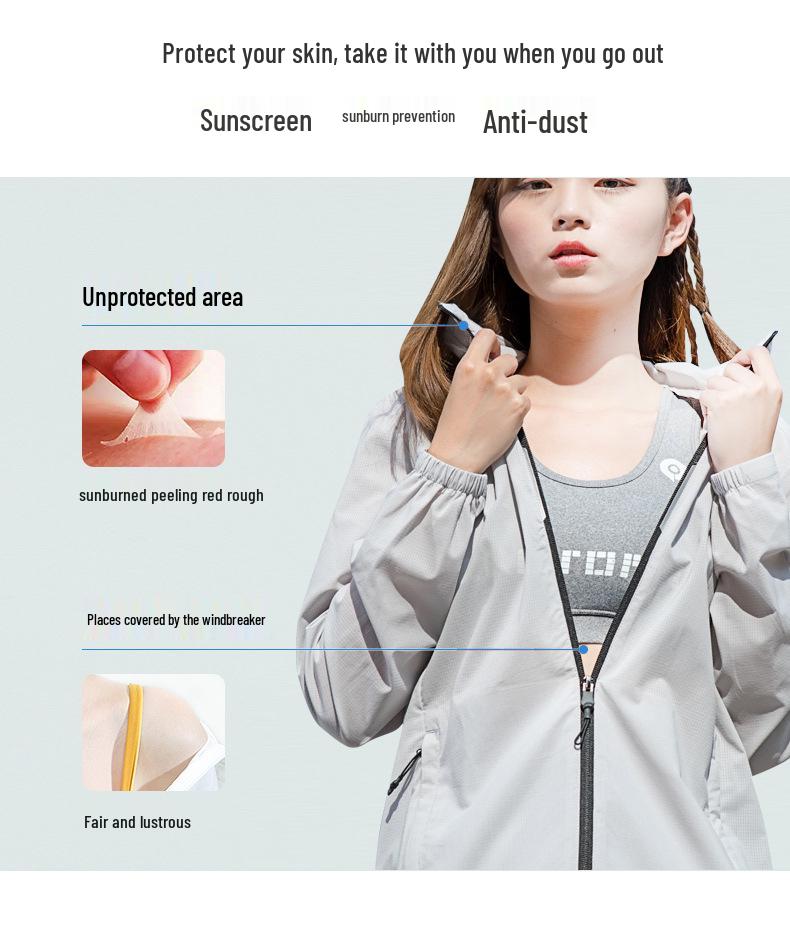 Women's UV Protection Lightweight Summer Sports Jacket - Breathable, Plus Size, Sun Protection.