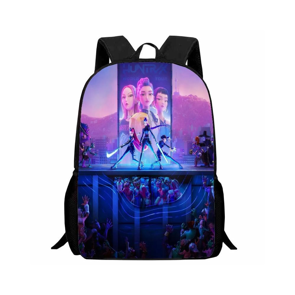 Kpop Batoh Lovci Démonů - Lehký a Ležérní Design Batohu pro Studenty a Děti s Živým Grafickým Designem