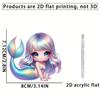 New acrylic flat mermaid fresh girl car pendant pendant backpack keychain pendant