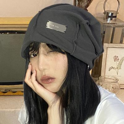 Czapki hip-hopowe czapki dla mężczyzn kobiety unisex czapka jesienno-zimowa jednokolorowa dzianinowa czapka luźna czapka czapki damskie