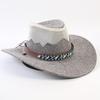 Western Cowboy Hat Men and Women Summer Breathable Sunscreen Visor Hat Big Brim Outdoor Travel Straw Top Hat