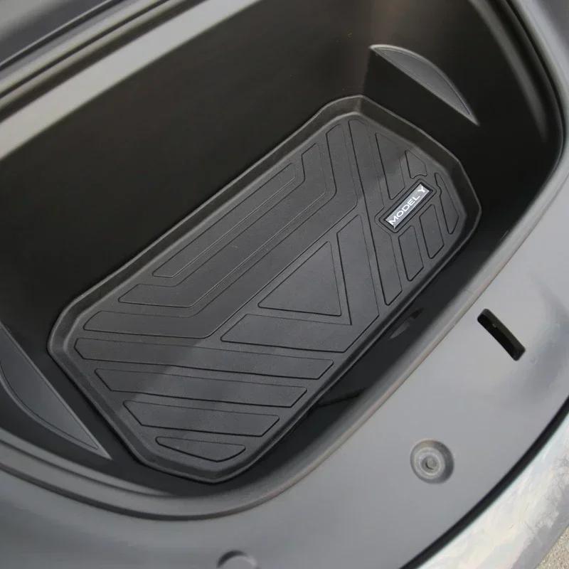 Upgrade Cargo Liner Set For Tesla Model Y 2020-2025 All-Weather Trunk Mats Set Carpet Protect Frunk Front/Lower Boot Liners