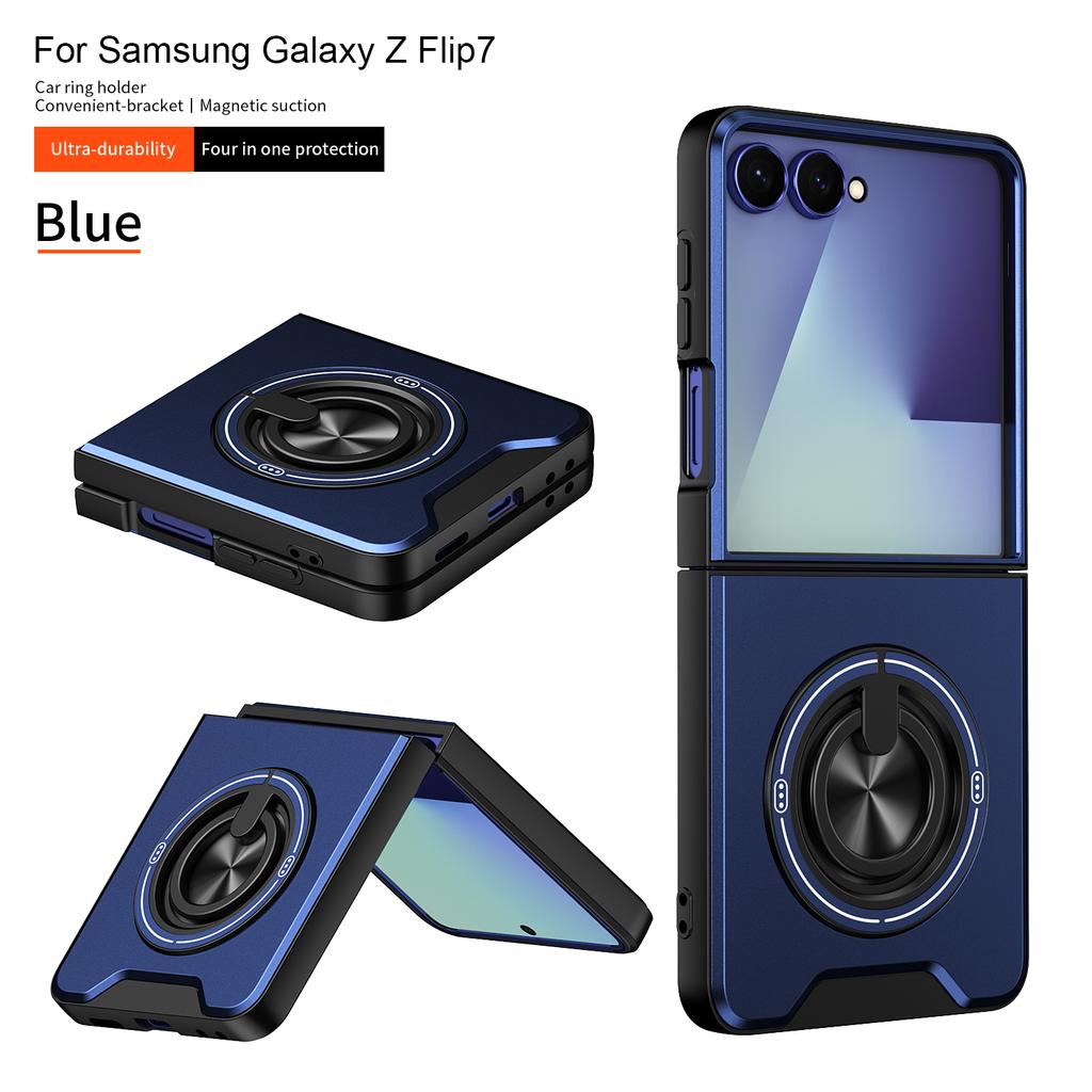 For Samsung Z Flip 7 Case Galaxy Z Flip 6 Cover Z Flip 5 7FE Magsafe Magnetic Fold Holder Military Armor Camera Protection Cover