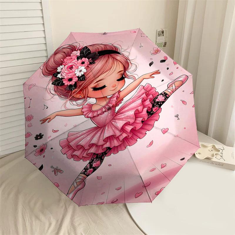 

1PC ballet dancer Umbrella-8-Rib Reinforced, Automatic Open, Lightweight & Durable, Fashion Accessory for Outdoor, H0331