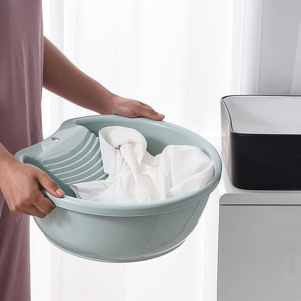 Plastic Underwear Cleaning Basin 2IN1 Laundry Tub Washboard Basin  For Hand Washing Clothes