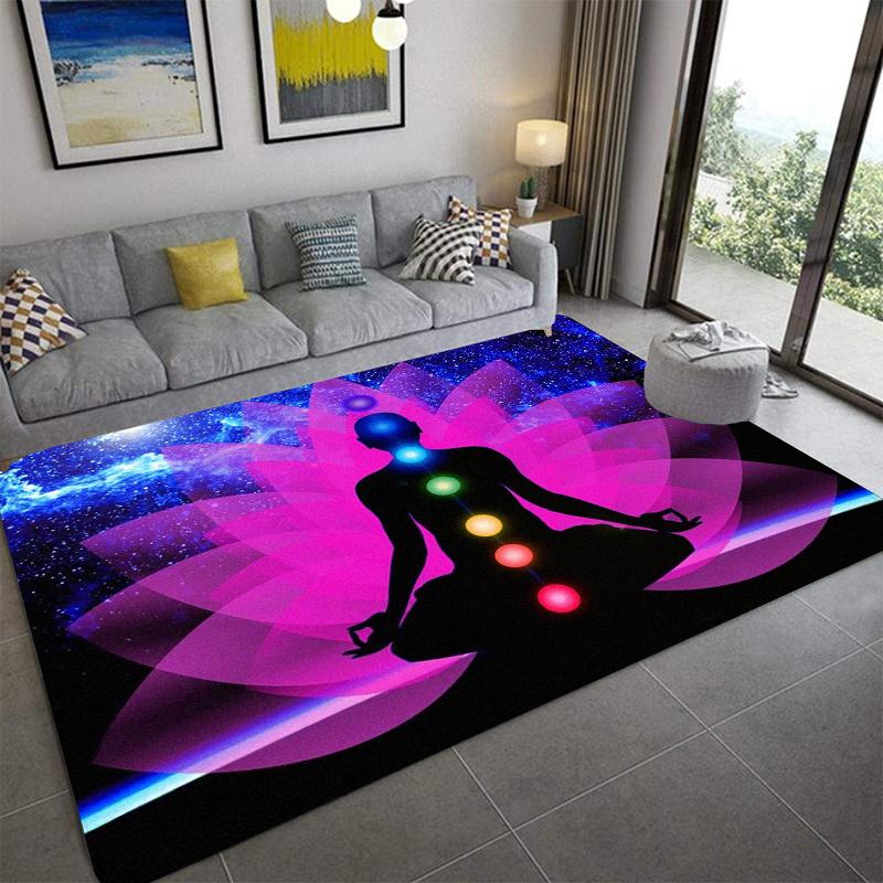 M-Mandala Bohemia Printed Carpet Fashion Yoga Mat Non-Slip Carpet Bedroom Decoration Outdoor Carpet Bedroom Birthday Gift