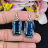 Blue Rutile Gemstone Handmade 925 Sterling Silver Jewelry Earring 1.97" KG-1792